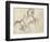 Rearing Stallion Held by a Nude Man-Théodore Géricault-Framed Giclee Print