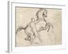 Rearing Stallion Held by a Nude Man-Théodore Géricault-Framed Giclee Print