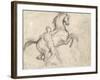 Rearing Stallion Held by a Nude Man-Théodore Géricault-Framed Giclee Print