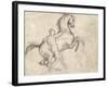 Rearing Stallion Held by a Nude Man-Théodore Géricault-Framed Giclee Print