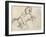 Rearing Stallion Held by a Nude Man-Théodore Géricault-Framed Giclee Print