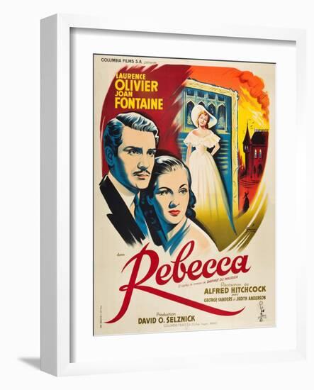 Rebecca, 1940, Directed by Alfred Hitchcock-null-Framed Premium Giclee Print