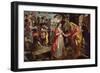 Rebecca Agreeing to Follow Eliezer, C.1562 (Oil on Panel)-Maarten de Vos-Framed Giclee Print