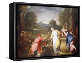 Rebecca and Eliezer, 1700-1705-Gregorio Lazzarini-Framed Stretched Canvas