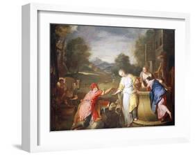 Rebecca and Eliezer, 1700-1705-Gregorio Lazzarini-Framed Giclee Print