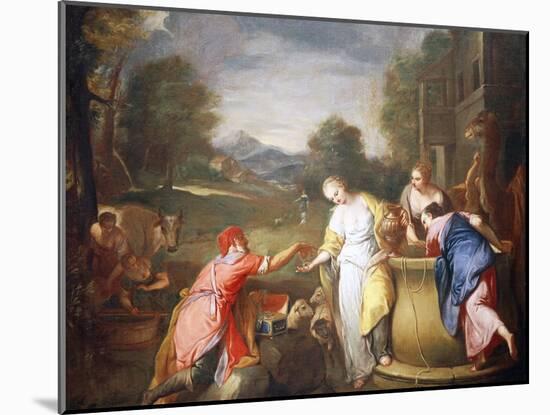 Rebecca and Eliezer, 1700-1705-Gregorio Lazzarini-Mounted Giclee Print