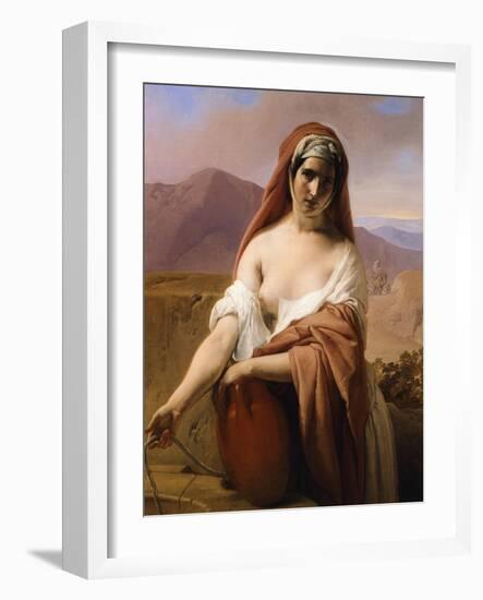 Rebecca at the Well, 1848-Francesco Hayez-Framed Giclee Print