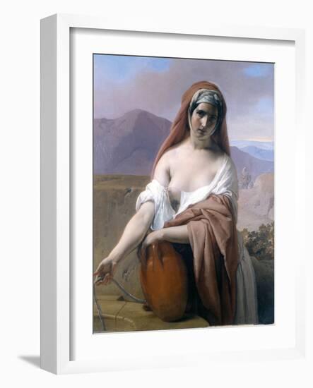 Rebecca at the Well-Francesco Hayez-Framed Giclee Print