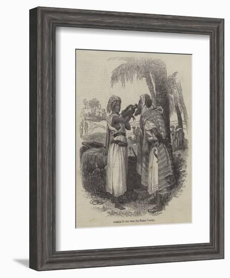 Rebecca at the Well-Emile Jean Horace Vernet-Framed Giclee Print