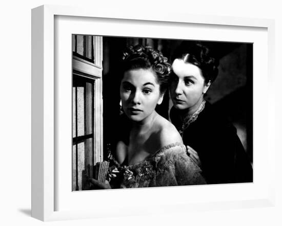 Rebecca, Joan Fontaine, Judith Anderson, 1940-null-Framed Photo