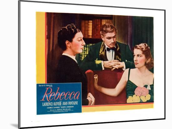Rebecca, Judith Anderson, Laurence Olivier, Joan Fontaine, 1940-null-Mounted Photo