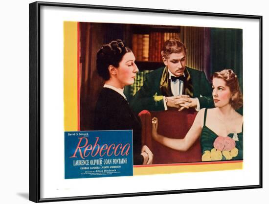 Rebecca, Judith Anderson, Laurence Olivier, Joan Fontaine, 1940-null-Framed Photo