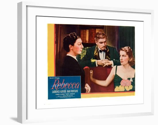 Rebecca, Judith Anderson, Laurence Olivier, Joan Fontaine, 1940-null-Framed Photo