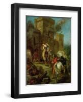 Rebecca Kidnapped by the Templar, Sir Brian De Bois-Guilbert, 1858-Eugene Delacroix-Framed Giclee Print