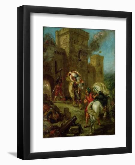 Rebecca Kidnapped by the Templar, Sir Brian De Bois-Guilbert, 1858-Eugene Delacroix-Framed Giclee Print