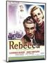 Rebecca, Laurence Olivier, Joan Fontaine on Belgian Poster Art, 1940-null-Mounted Art Print