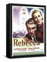 Rebecca, Laurence Olivier, Joan Fontaine on Belgian Poster Art, 1940-null-Framed Stretched Canvas