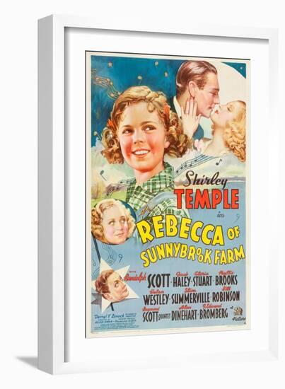 REBECCA OF SUNNYBROOK FARM, Phyllis Brooks, Shirley Temple, Randolph Scott, Gloria Stuart, 1938,-null-Framed Art Print