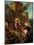 Rebecca Raped by a Knight Templar During the Sack of the Castle Frondeboeuf-Eugene Delacroix-Mounted Giclee Print