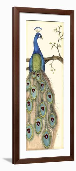 Rebecca's Peacock I-Jennifer Goldberger-Framed Art Print