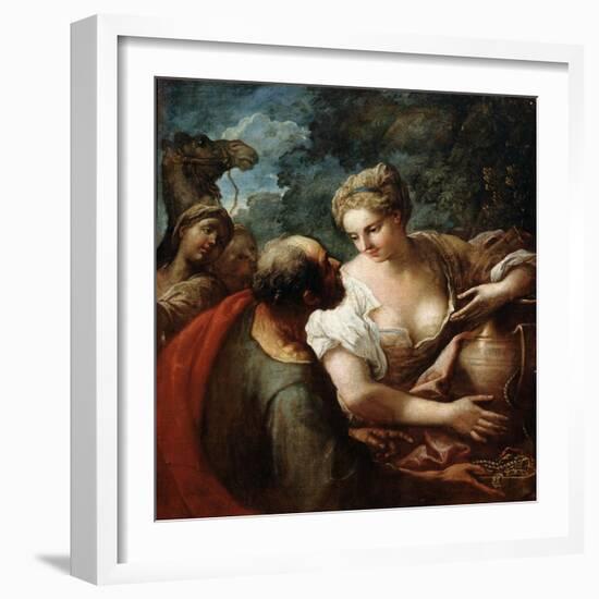 Rebekah at the Well, 16th Century-Titian (Tiziano Vecelli)-Framed Giclee Print