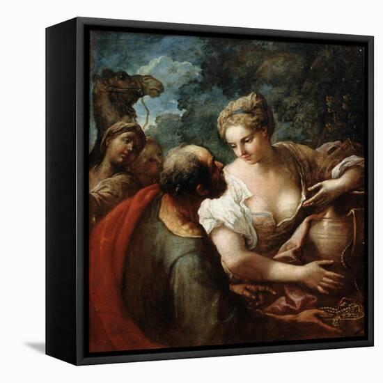 Rebekah at the Well, 16th Century-Titian (Tiziano Vecelli)-Framed Stretched Canvas