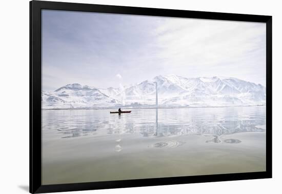 Rebekah Richins Kayaking In The Great Salt Lake-Lindsay Daniels-Framed Photographic Print