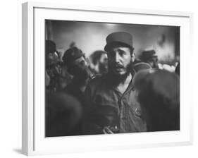 Rebel Leader Fidel Castro During His Victorious March to Havana-null-Framed Premium Photographic Print
