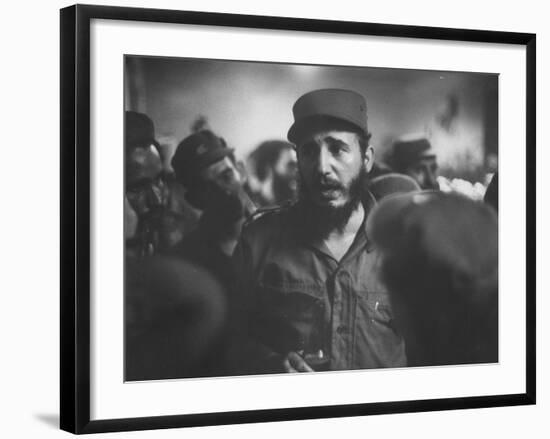 Rebel Leader Fidel Castro During His Victorious March to Havana-null-Framed Premium Photographic Print