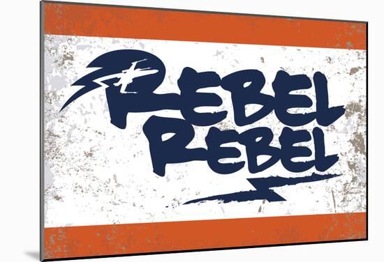 Rebel Rebel Aliance Blue Mark-null-Mounted Poster