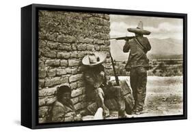 Rebel Snipers Attacking the City of Juarez, 10th May 1911-null-Framed Stretched Canvas