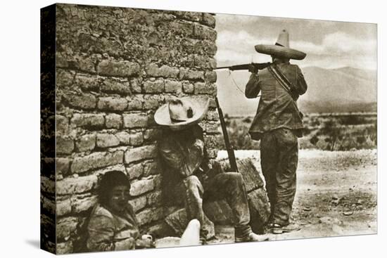 Rebel Snipers Attacking the City of Juarez, 10th May 1911-null-Stretched Canvas