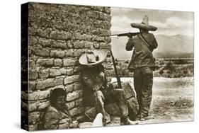Rebel Snipers Attacking the City of Juarez, 10th May 1911-null-Stretched Canvas