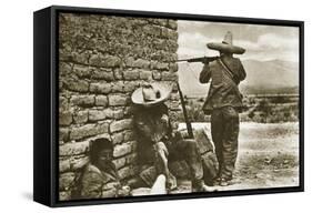 Rebel Snipers Attacking the City of Juarez, 10th May 1911-null-Framed Stretched Canvas