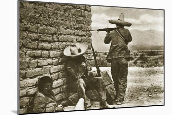 Rebel Snipers Attacking the City of Juarez, 10th May 1911-null-Mounted Giclee Print