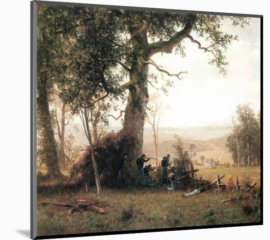 Rebellion, Picketline in Virginia-Albert Bierstadt-Mounted Premium Giclee Print