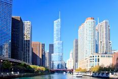 Chicago Skyline along the River-rebelml-Photographic Print
