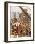 Rebuilding the Wall of Jerusalem under Nehemiah-William Brassey Hole-Framed Giclee Print