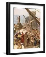 Rebuilding the Wall of Jerusalem under Nehemiah-William Brassey Hole-Framed Giclee Print