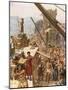 Rebuilding the Wall of Jerusalem under Nehemiah-William Brassey Hole-Mounted Giclee Print