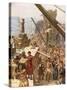 Rebuilding the Wall of Jerusalem under Nehemiah-William Brassey Hole-Stretched Canvas