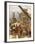 Rebuilding the walls of Jerusalem under Nehemiah - Bible-William Brassey Hole-Framed Giclee Print