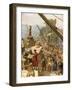 Rebuilding the walls of Jerusalem under Nehemiah - Bible-William Brassey Hole-Framed Giclee Print