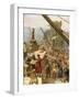 Rebuilding the walls of Jerusalem under Nehemiah - Bible-William Brassey Hole-Framed Giclee Print