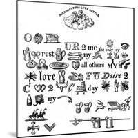 Rebus: a Hieroglyphic Love Letter-null-Mounted Art Print