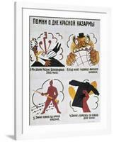 Recall the Day of the Red Army, (Okna Rost), 1920-Vladimir Mayakovsky-Framed Giclee Print