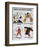 Recall the Day of the Red Army, (Okna Rost), 1920-Vladimir Mayakovsky-Framed Giclee Print