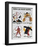 Recall the Day of the Red Army, (Okna Rost), 1920-Vladimir Mayakovsky-Framed Giclee Print