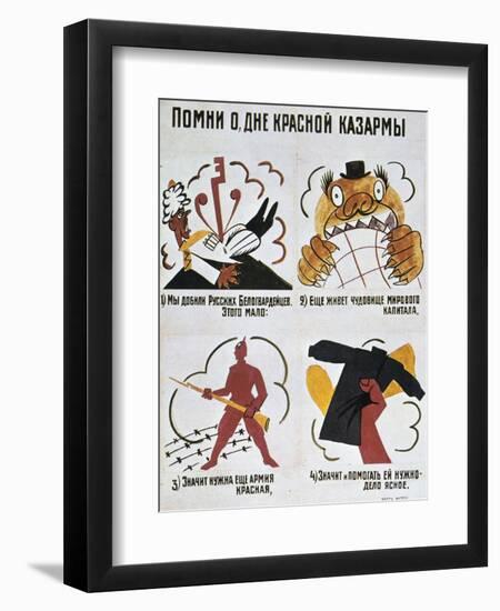 Recall the Day of the Red Army, (Okna Rost), 1920-Vladimir Mayakovsky-Framed Giclee Print