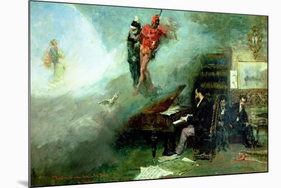 Recalling the Faust Fantasy, 1866-Mariano Fortuny y Marsal-Mounted Giclee Print